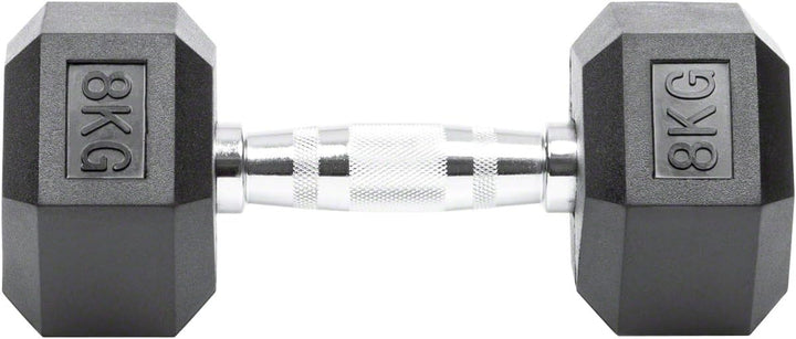 Sport-Tec Hex Kompakthantel aus Gummi, Stück, 1-30 kg Hexagon-Hantel, Krafttraining, Fitness Hantel,