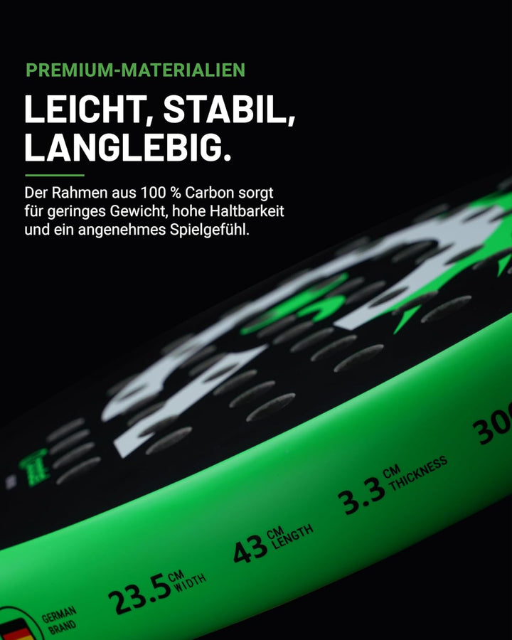 Q Padel K100 Kinder Padel Schläger 300g – Ultraleichtes Carbon Racket für Einsteiger, modernes Desig