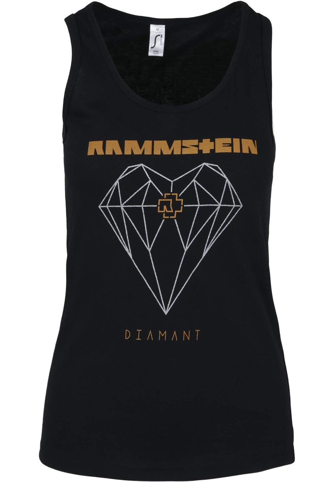 Rammstein Damen Ladies Diamant Tanktop S Schwarz (Black 00007), S Schwarz (Black 00007)