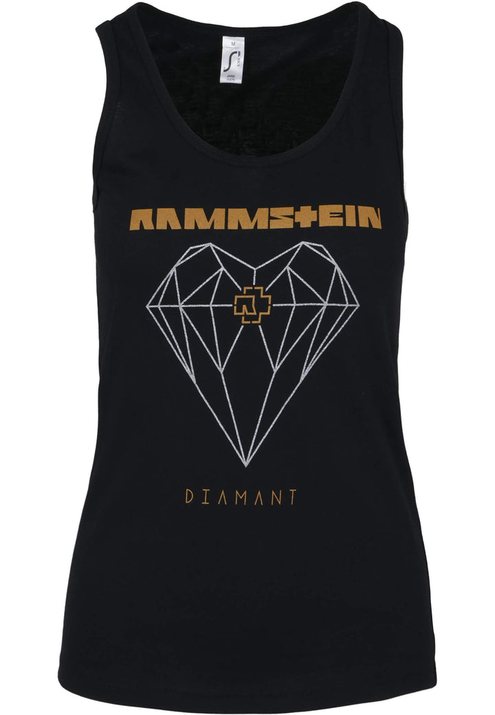 Rammstein Damen Ladies Diamant Tanktop S Schwarz (Black 00007), S Schwarz (Black 00007)