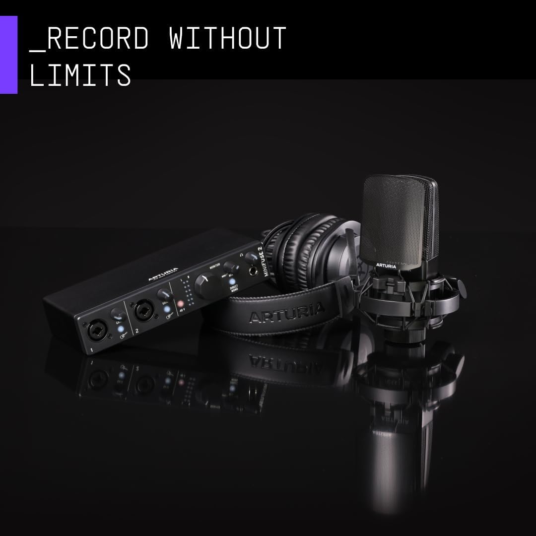 Arturia MiniFuse Recording Pack Black USB-Audio Interface+ CM1 + EF1 - USB Audio Interface