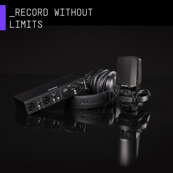 Arturia MiniFuse Recording Pack Black USB-Audio Interface+ CM1 + EF1 - USB Audio Interface
