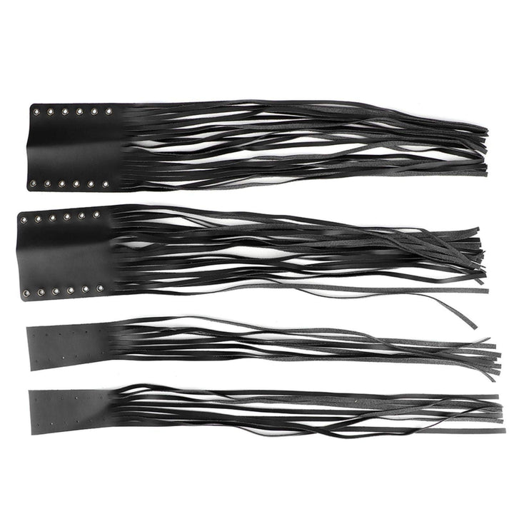Motorrad Leder Leder Fransen Lenker Gasgriff Bremskupplung Abdeckungen Hebel Streamer 7/8in 1in, Uni