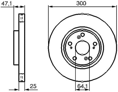 Bosch BD1094 Bremsscheiben - Vorderachse - ECE-R90 Zertifizierung - eine Bremsscheibe