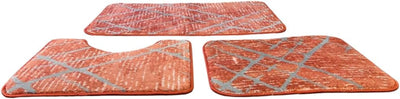 TA&MA STORE-Badematten Set 3 teilig Badezimmerteppich rutschfest Badteppich Badvorleger maschinenwas