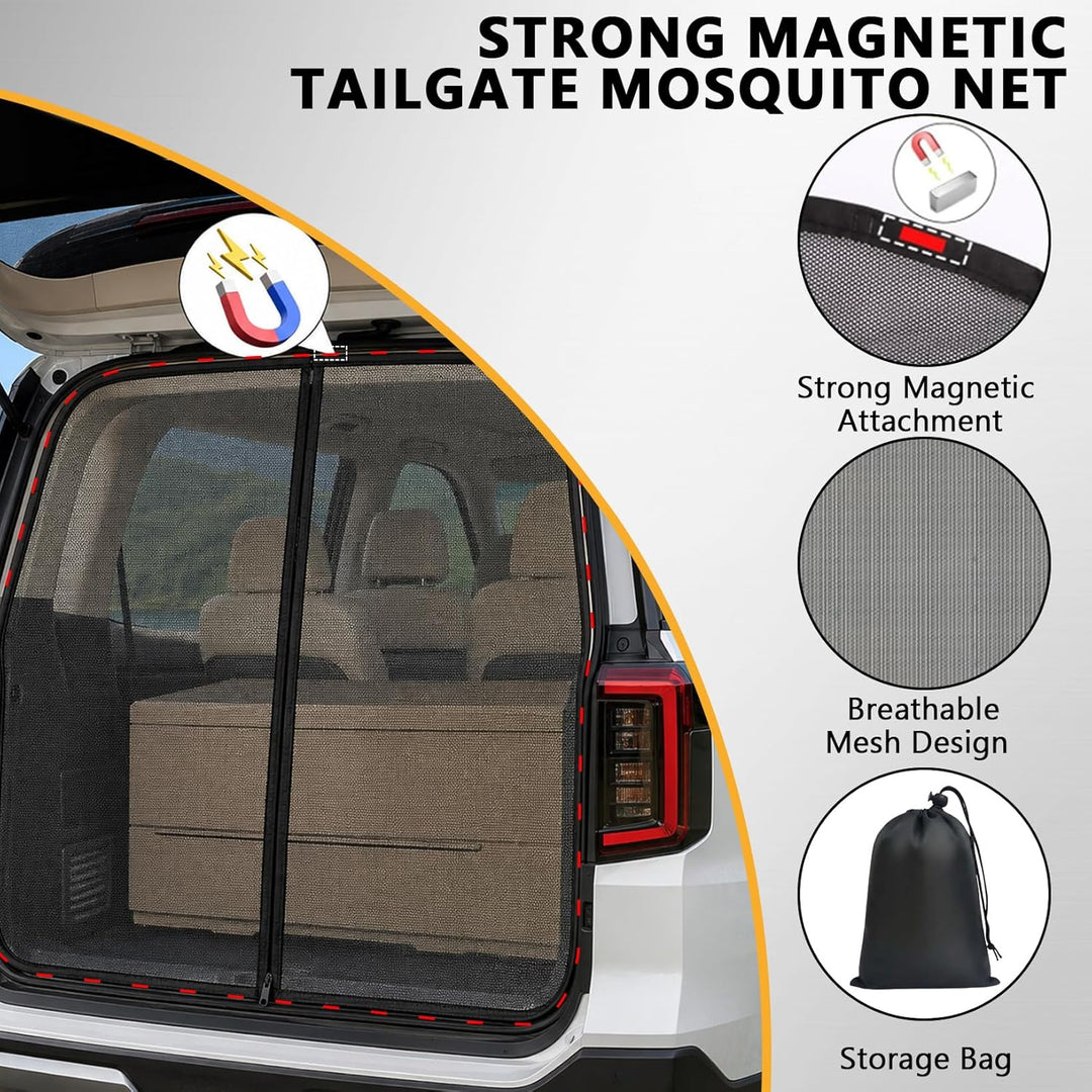 Moskitonetz Auto, Heckklappe Moskitonetz Magnetisch für VW t5 t6 Schiebetür mit Zentralem Reissversc