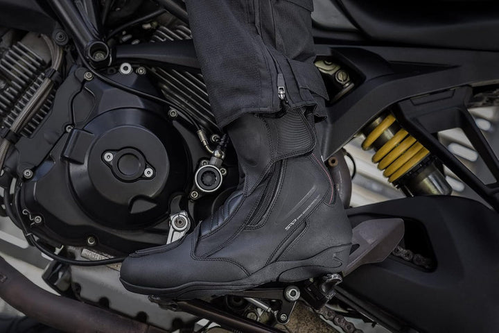 SHIMA TERRA LADY , Motorradsteifel Damen | Verstärkte Leder Motorradschuhe mit Seitlichem Reissversc