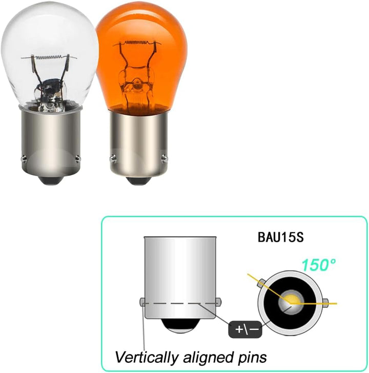 SOFOC PY21W 12V 21W BAU15S Amber Gelb Blinker Kontrollleuchte 150°-Offset-Stift Einfachkontakt/Strah