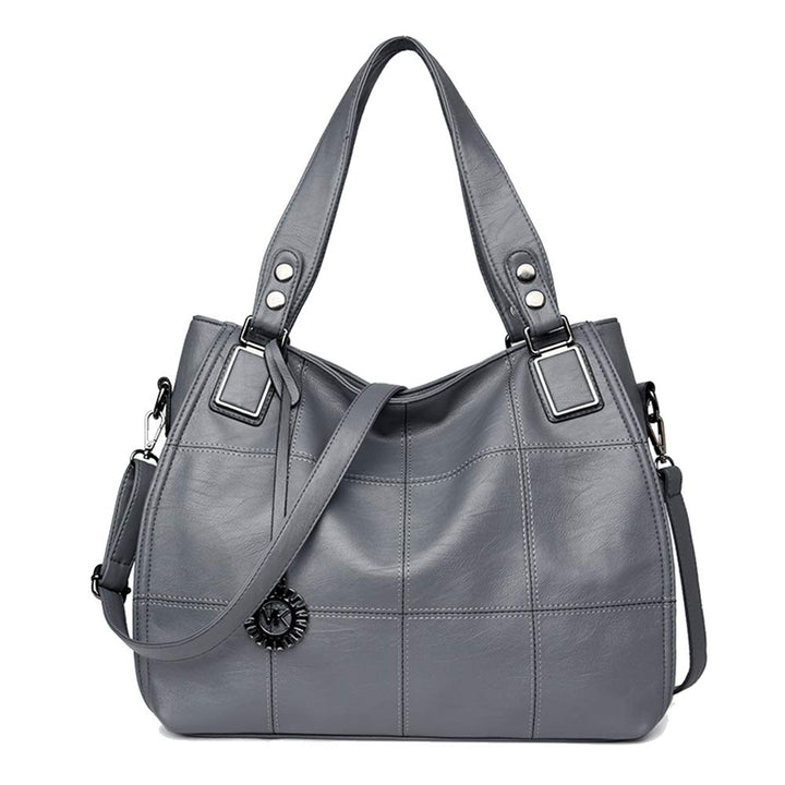 Kris Anna Damen Hobo Schultertasche Shopper Tasche aus PU-Leder mit Schulterriemen Umhängetasche Sti