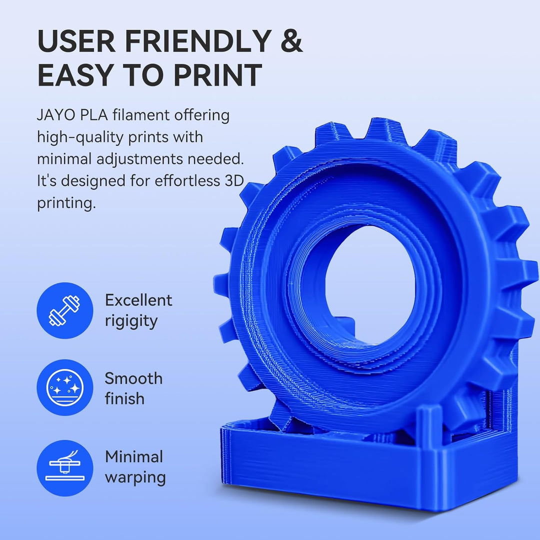 JAYO PLA Filament 1.75 mm, 3D Drucker Filament, Massgenauigkeit +/- 0.02mm, 1.1 KG Spule (2,4 lbs),