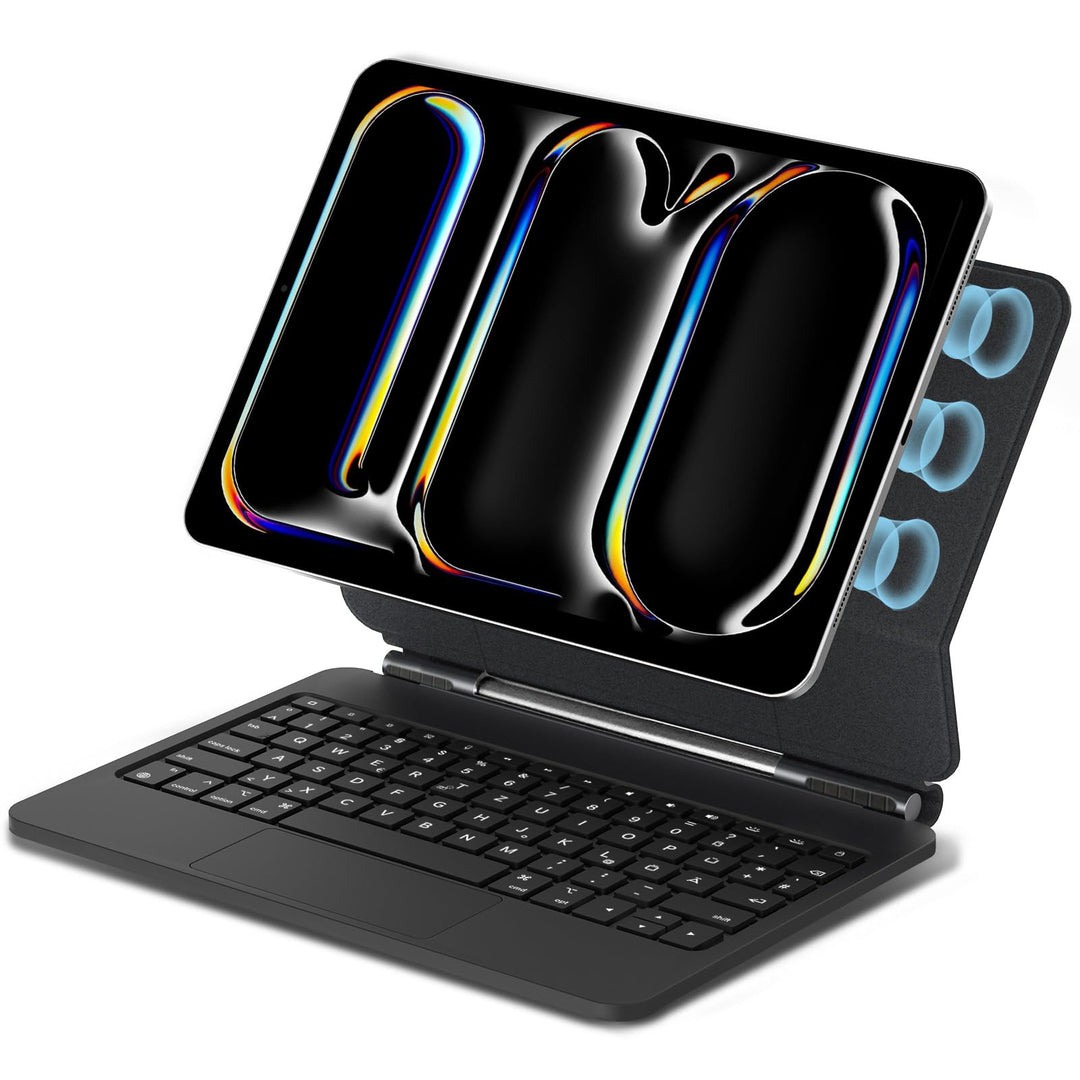 IVEOPPE Magic Keyboard für iPad Pro 13" M5 2025/M4 2024, Präzises Multi-Touch Trackpad, Magnetische