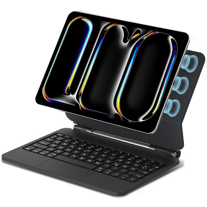 IVEOPPE Magic Keyboard für iPad Pro 13" M5 2025/M4 2024, Präzises Multi-Touch Trackpad, Magnetische