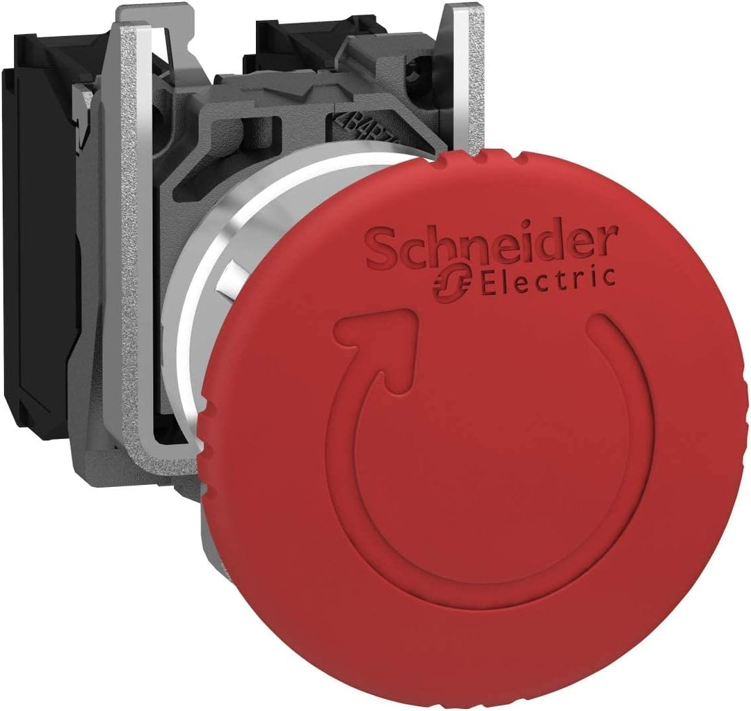 Schneider Electric Harmony XB4 – Notausschalter – Ø40 – Drücken – Rot – 1O+1F – Schrauben