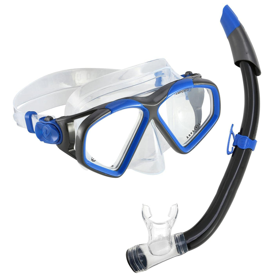Aqua Lung Hawkeye Set mit Maske und Schnorchel L blau, L blau