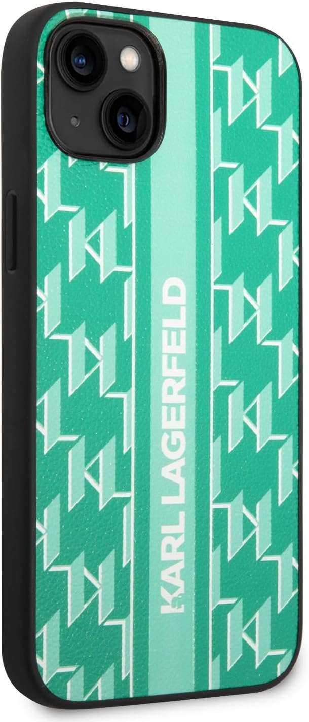 Karl Lagerfeld KLHCP14MPGKLSKN hülle für iPhone 14 Plus 6,7" hardcase grün/Green Monogram Stripe
