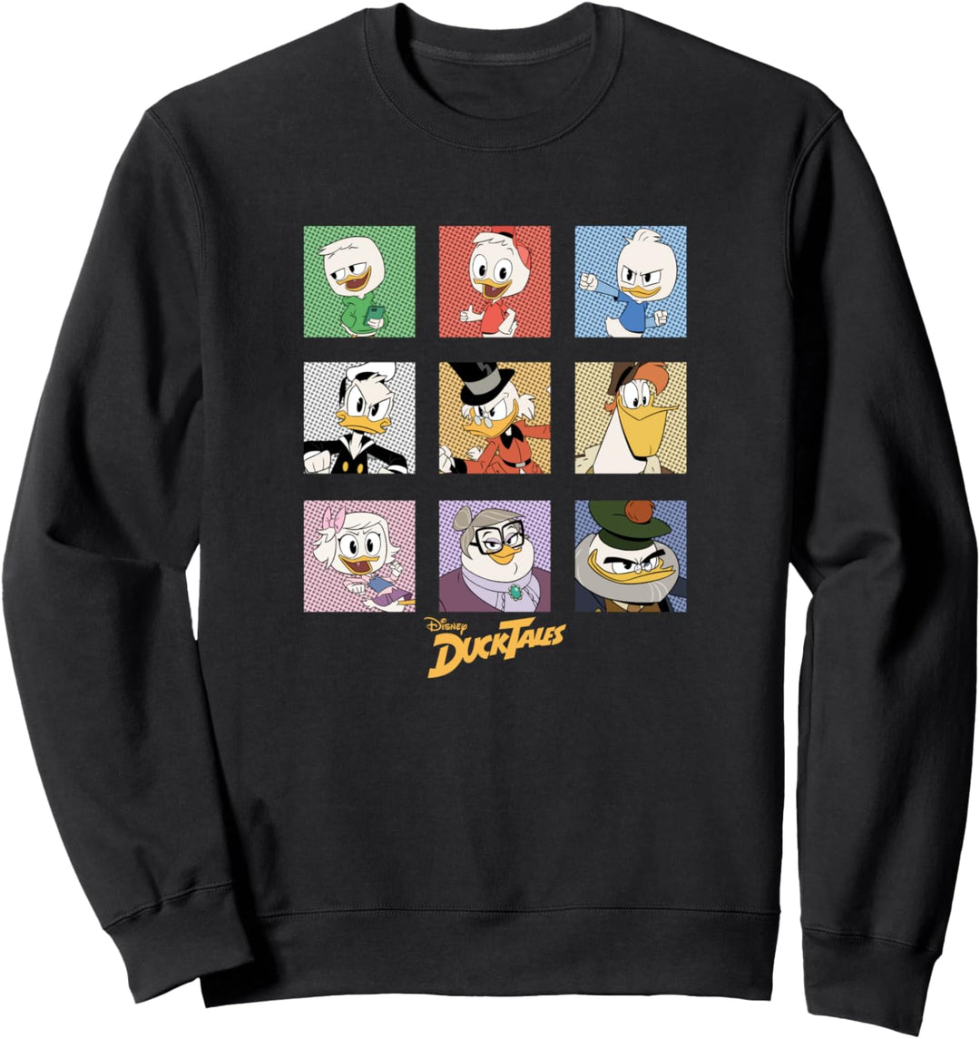Disney Duck Tales Group Shot Colored Box Up Portraits Sweatshirt