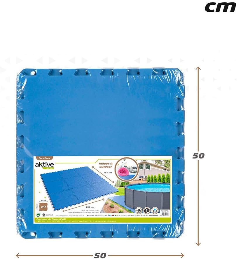 Aktive - Packung Bodenschoner 9 piezas de 50 x 50 cm 9 Stück à 50 x 50 cm, 9 piezas de 50 x 50 cm 9