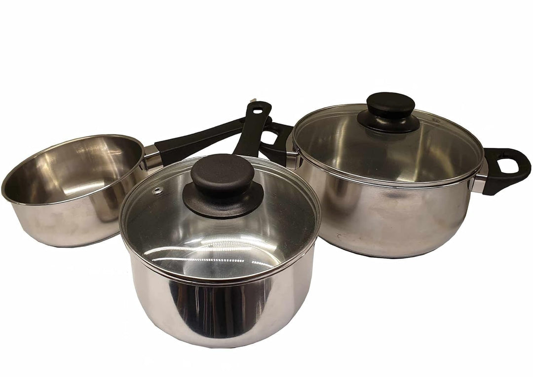 Ikea 5-Tlg. Kochtopfset "Annons" NEU mit Glasdeckel Induktion Edelstahl 1, 1