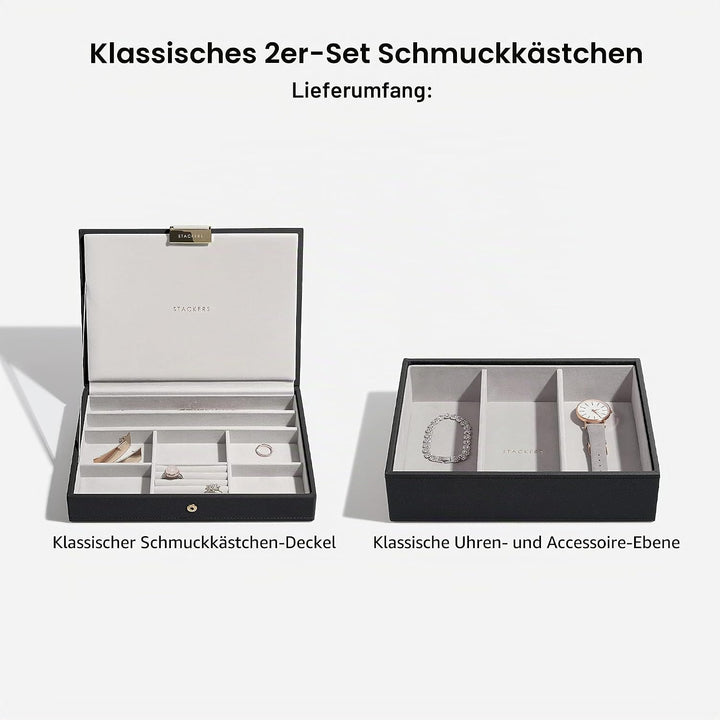 Stackers Schwarz Klassisch Schmuckschatulle - 2, Schwarz