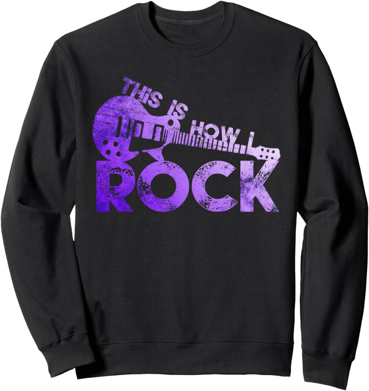Rock Gitarren Spieler Rockmusik Vintage Rock and Roll Sweatshirt