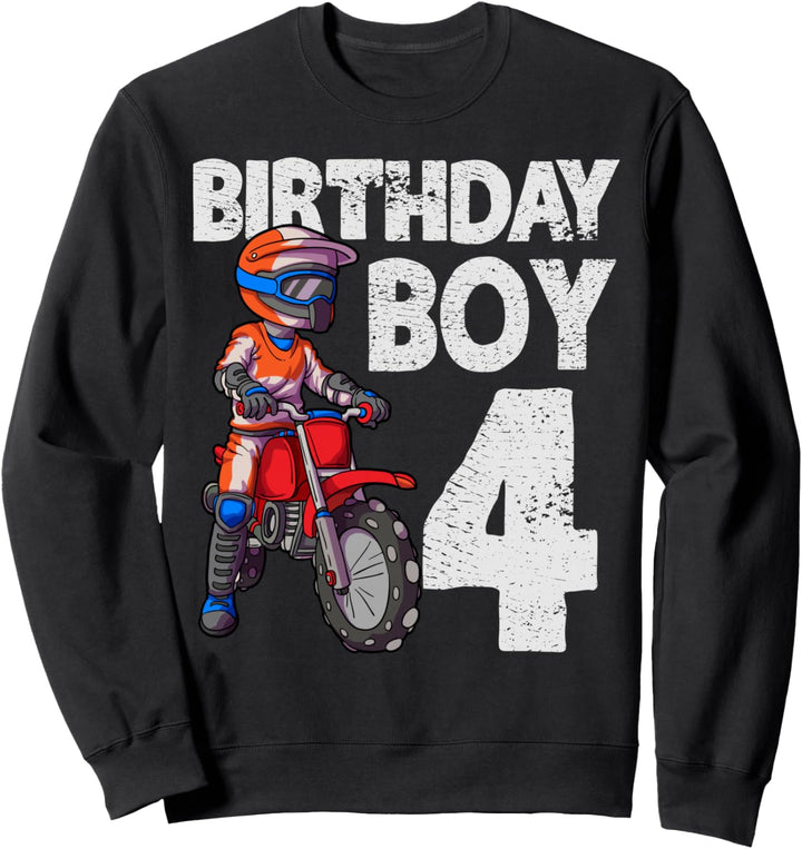 Motocross 4. Geburtstag Kinder MX 4 Jahre alt Dirt Bike Sweatshirt