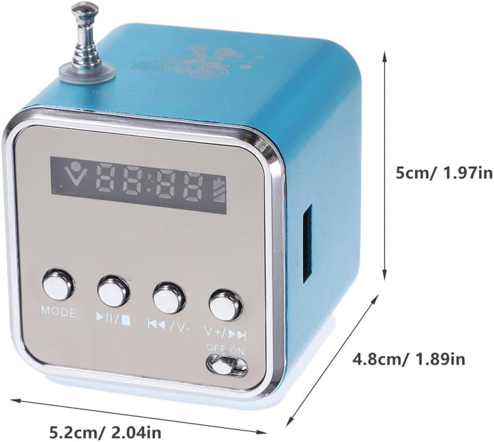 ULTECHNOVO Kleines Radio: Mini-Digital-Wireless-Musik-Player, tragbarer Stereo-Lautsprecher, MP3-, M