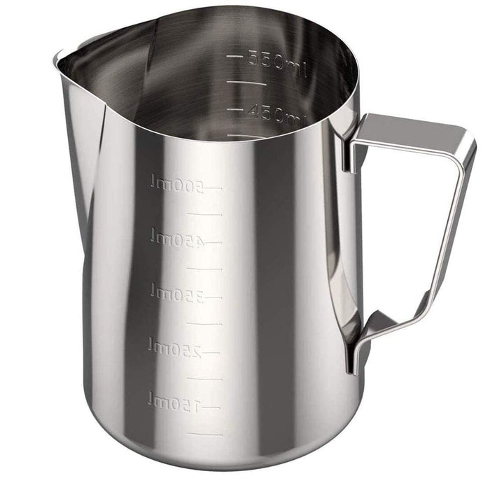 POEFT 600ML Edelstahl Milchschäumkrug überzogen, Espressomilchschaumkrug Kaffeekanne, Latte Art Cup