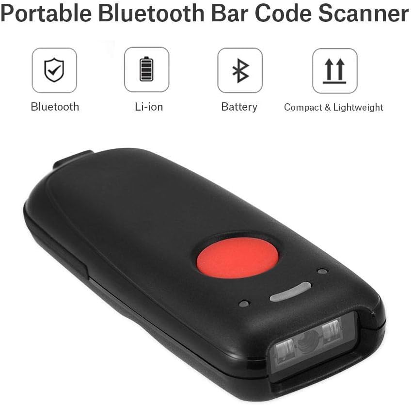 Wireless Barcode Scanner,Richer-R Drahtloser Bluetooth Barcode Scanner Barcodelesegerät,Tragbar Kabe