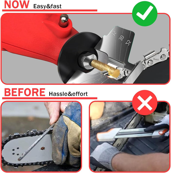 Kettensägenschärfer Handgeführte elektrische Schleifmaschine Kettenschärfgerät Elektrisches Rot, Ele