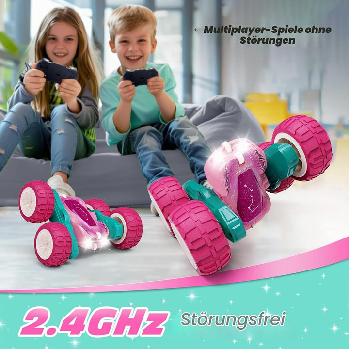 Tecnock 2025 Ferngesteuertes Auto mit 2.4 Ghz Fernbedienung 360°Flip Stunts Rc Auto Monstertruck mit