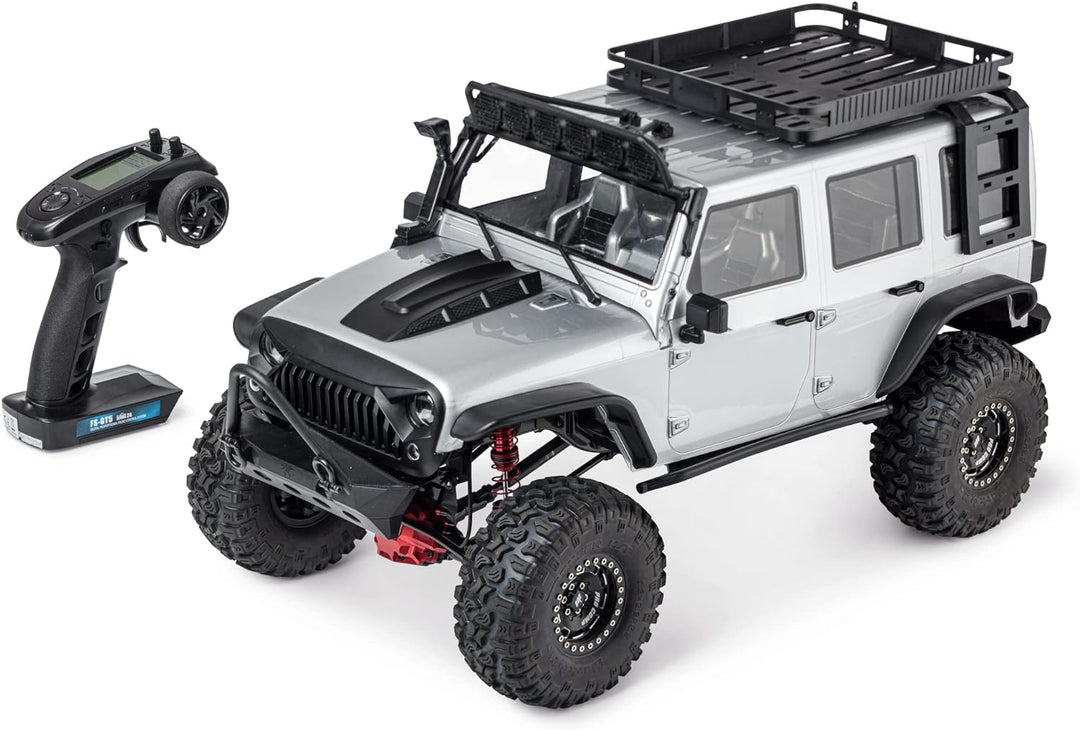 Carson 500409078 1:8 Adventure Crawler RTR Silber - Ferngesteuertes Auto, RC Auto, RC Crawler, inkl.
