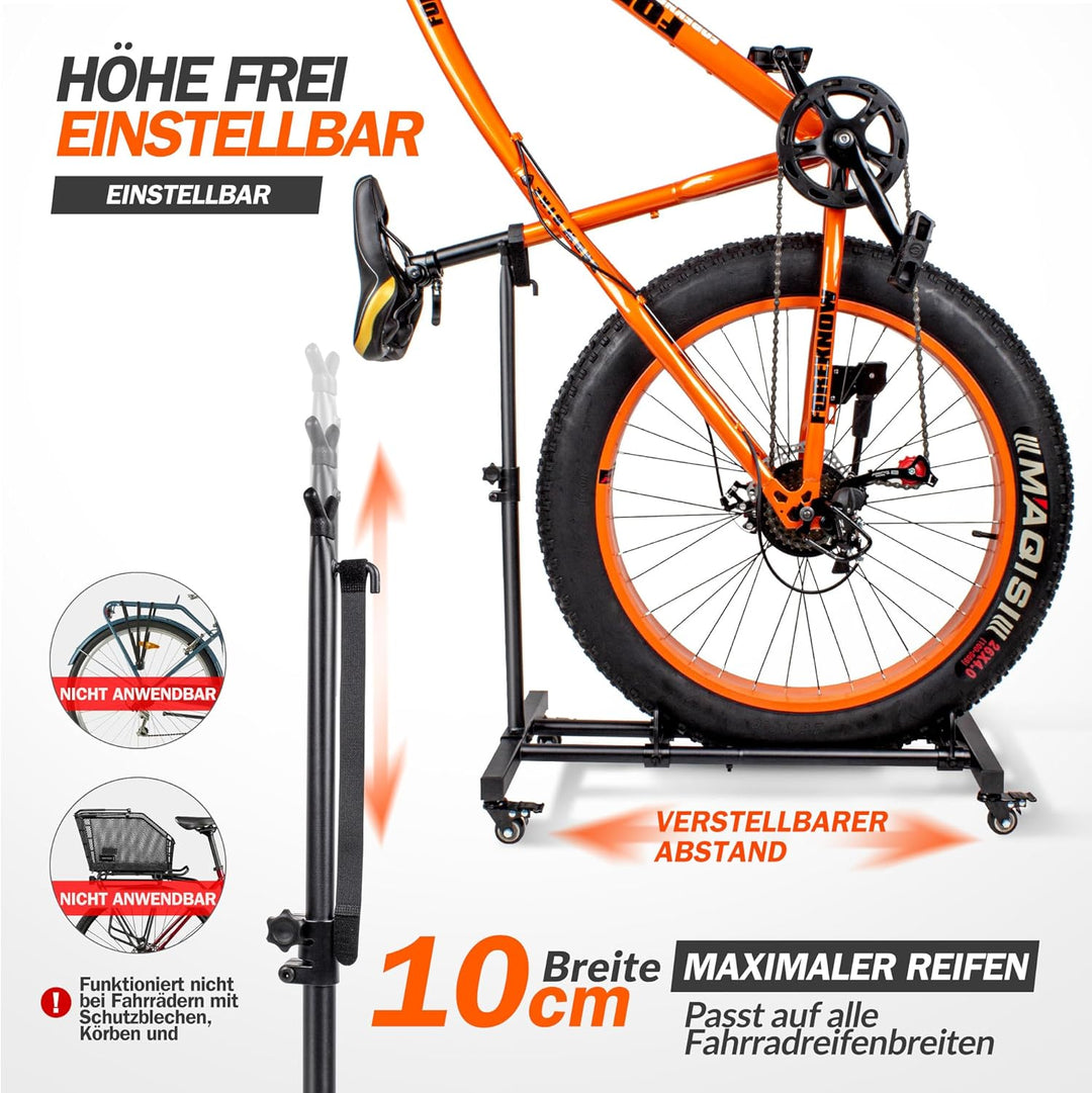 Vertikaler Fahrradständer, Freistehender Indoor-Fahrradständer Aufrechter Fahrradbodenständer mit ei