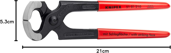 Knipex Hammerzange schwarz atramentiert, mit Kunststoff überzogen 210 mm 51 01 210