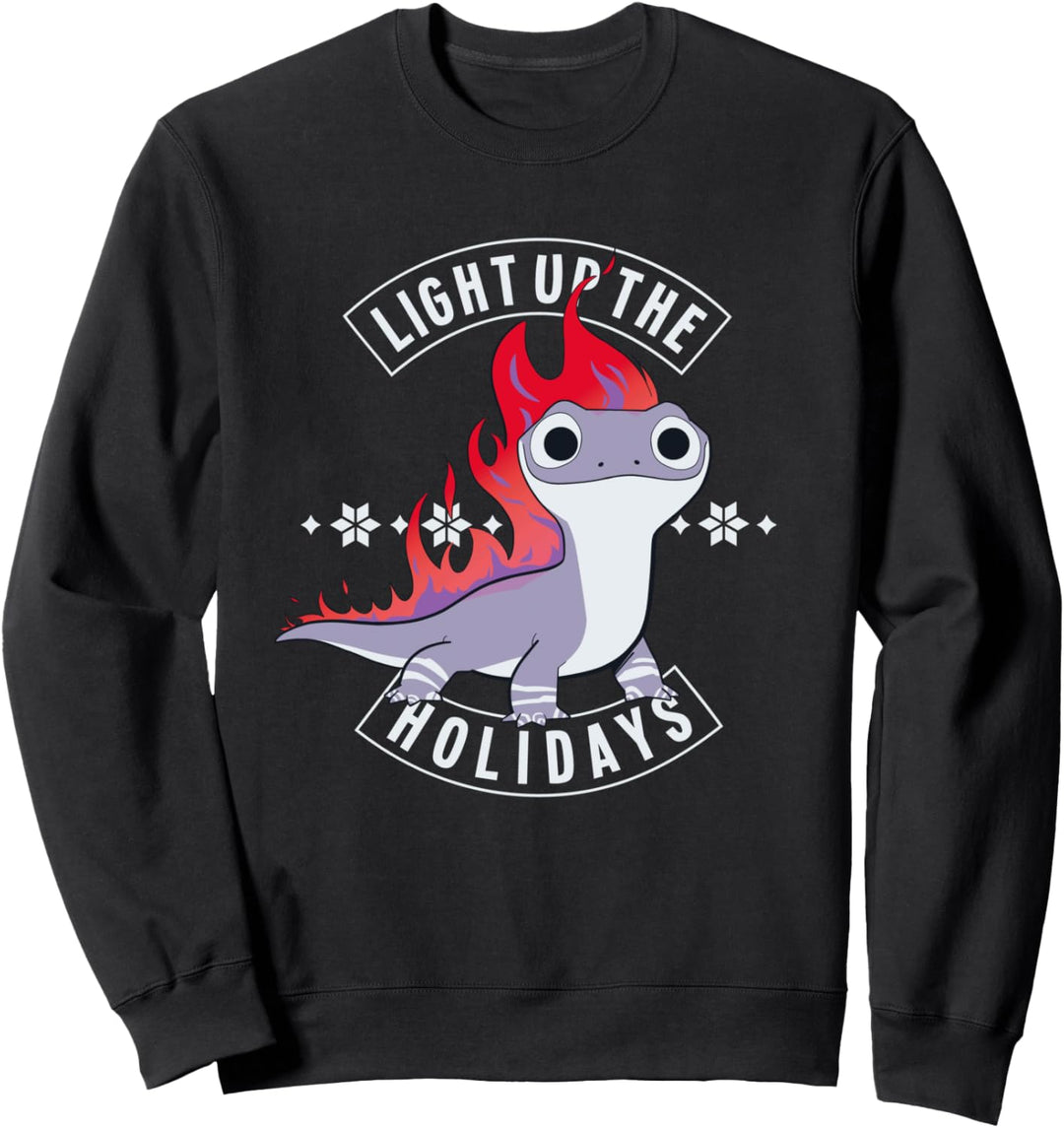 Disney Frozen 2 Bruni the Salamander Light Up the Holidays Sweatshirt