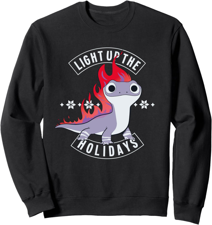 Disney Frozen 2 Bruni the Salamander Light Up the Holidays Sweatshirt