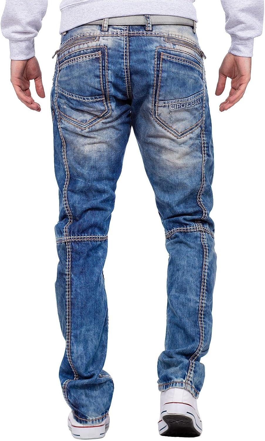 Cipo & Baxx Herren Jeans Regular Hose 29W / 30L Blau - 10, 29W / 30L Blau - 10