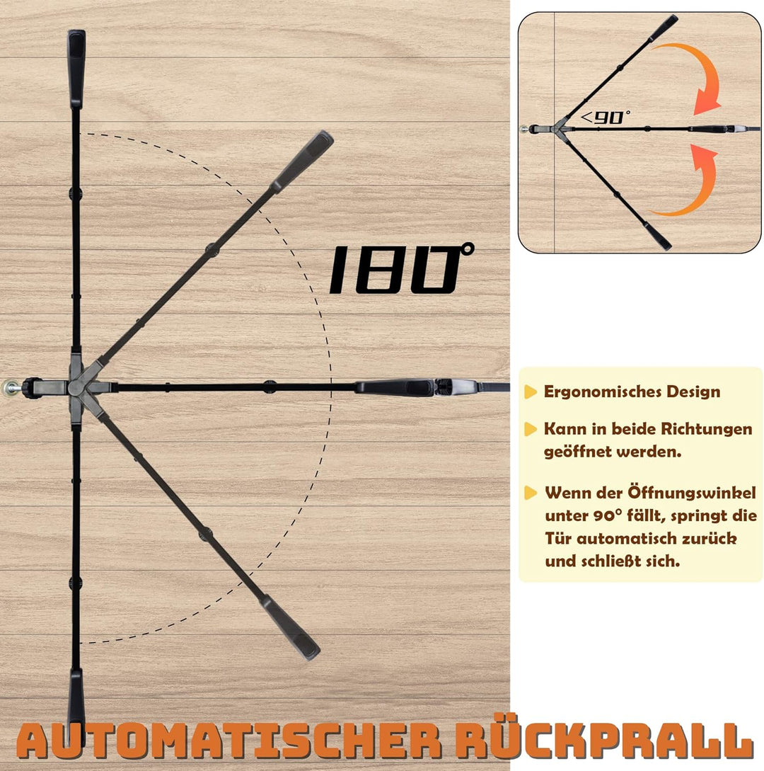 Froadp Türschutzgitter Baby Treppengitter 95-105cm Kindergitter ohne Bohren Türgitter mit Tür für Hu