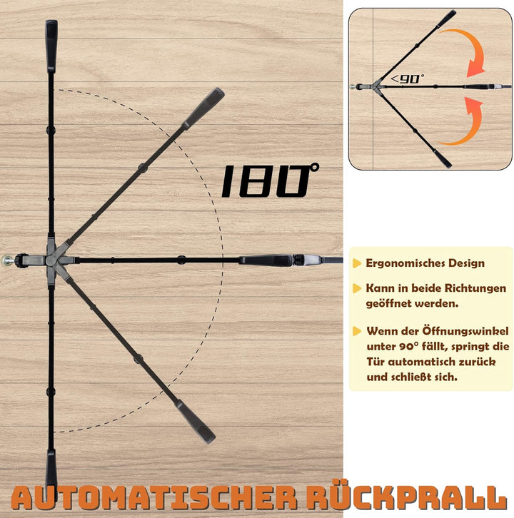 Froadp Türschutzgitter Baby Treppengitter 95-105cm Kindergitter ohne Bohren Türgitter mit Tür für Hu