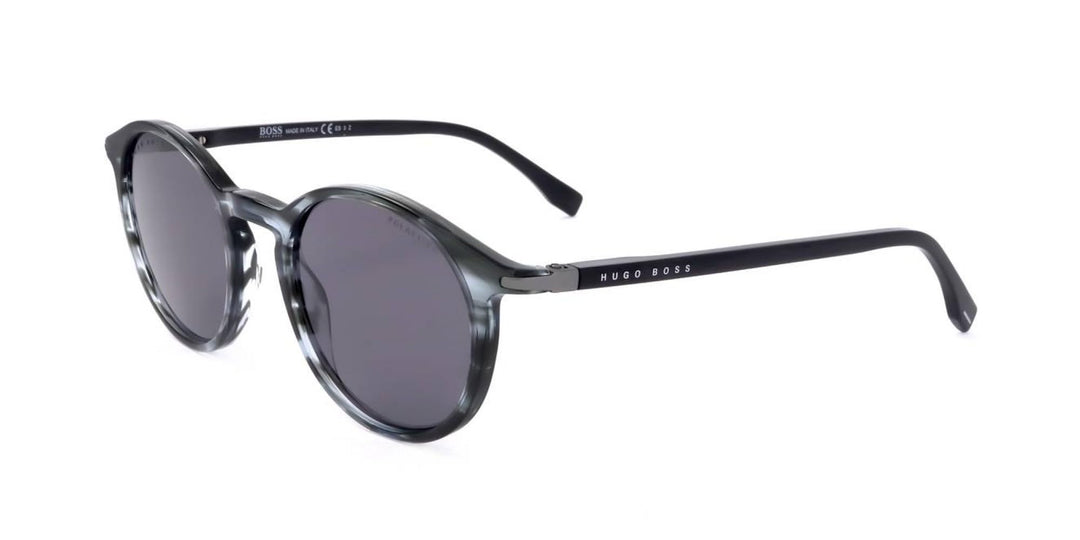 BOSS Unisex 1003/s/it Sunglasses, PZH/M9 Striped Grey, One Size
