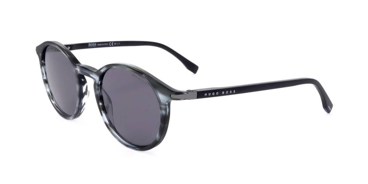 BOSS Unisex 1003/s/it Sunglasses, PZH/M9 Striped Grey, One Size