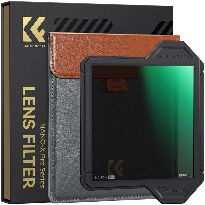 K&F Concept Nano X-PRO Rechteckfilter ND64(6 Stop) 100x100mm Square Filter Graufilter aus Optisches