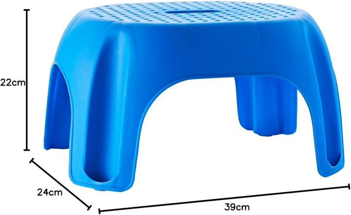 RIDDER Assistent A1102603 Schemel, Tritt, Kinder-Hocker, Eco, blau Schemel Eco Blau, Schemel Eco Bla