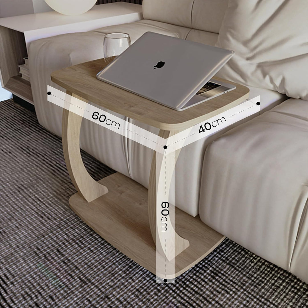 sugodesign Beistelltisch Couch, mit Rollen, Laptoptisch für Couch, Kleiner Wohnzimmertisch, Sofatisc