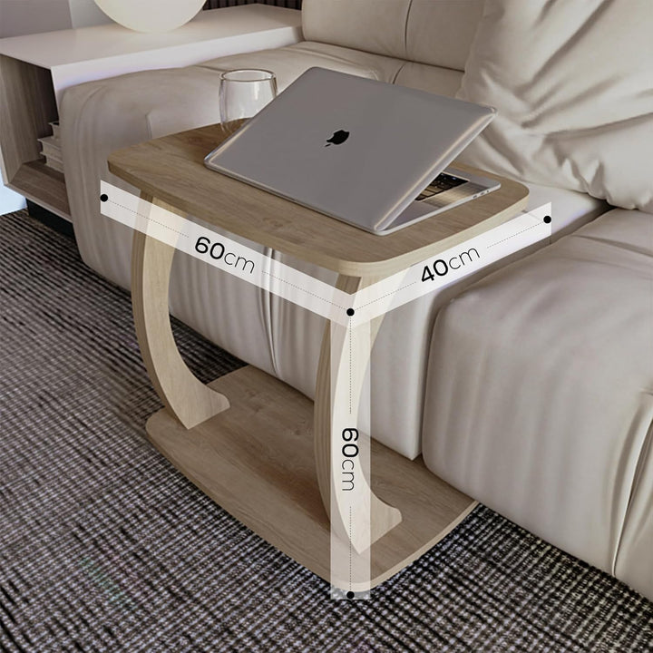 sugodesign Beistelltisch Couch, mit Rollen, Laptoptisch für Couch, Kleiner Wohnzimmertisch, Sofatisc