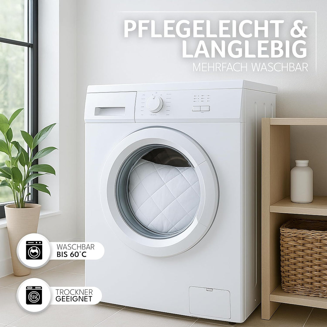 Gentle North Kopfkissen (80x80 cm gross) - Kissen für Bett und als Dekokissen - Mit Reissverschluss