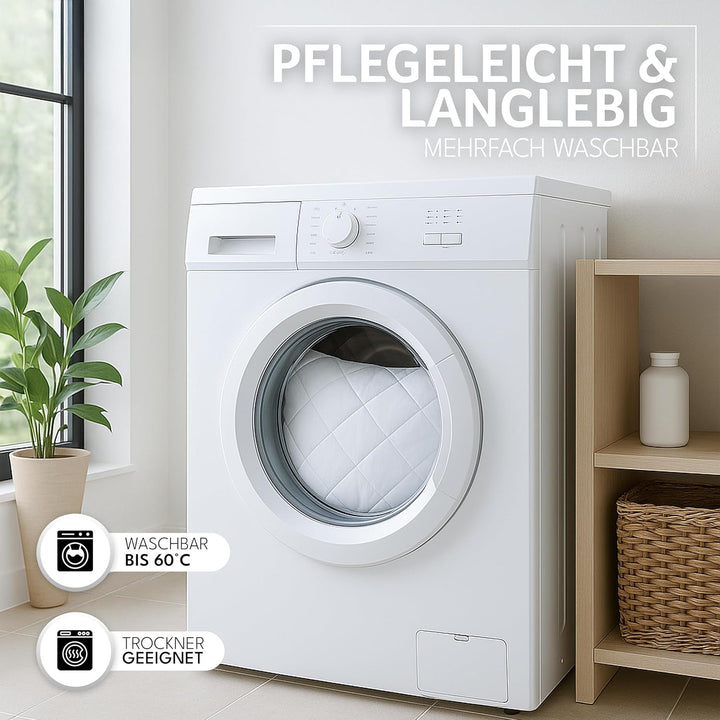Gentle North Kopfkissen (80x80 cm gross) - Kissen für Bett und als Dekokissen - Mit Reissverschluss