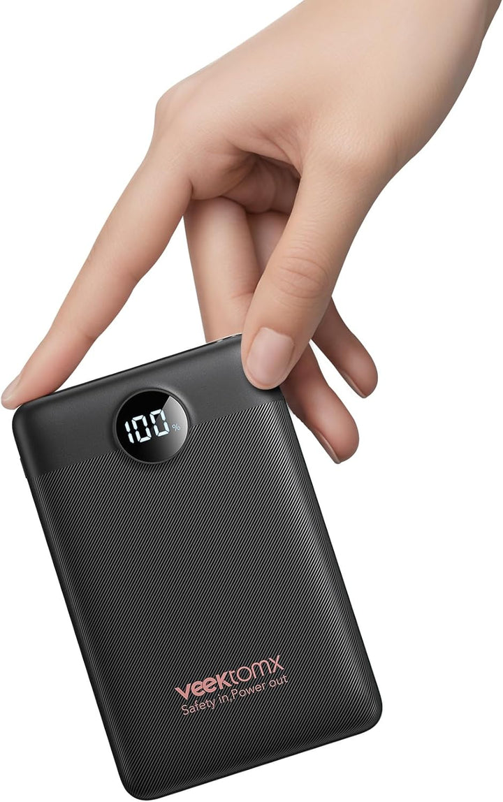 Powerbank 10000mAh VEEKTOMX Power Bank Klein Aber Stark 22.5W Mini Power Bank PD3.0 QC3.0 USB C Exte