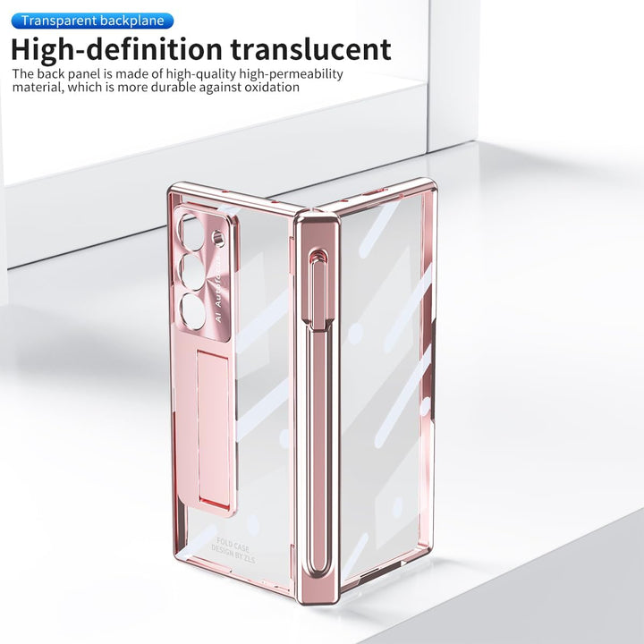 NINKI Kompatible mit Scharnierschutz für Samsung Z Fold 6 Hülle mit S Pen und Halter,Displayschutzfo