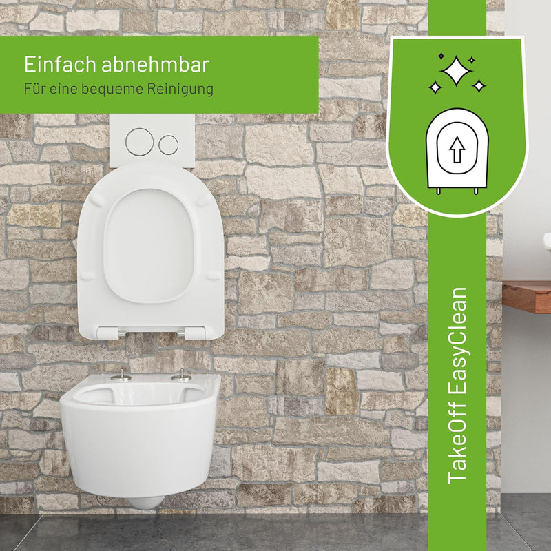 LUVETT® Deluxe WC-Sitz D800 mit Absenkautomatik, EasyClean (abnehmbar), Premium Duroplast > absolut