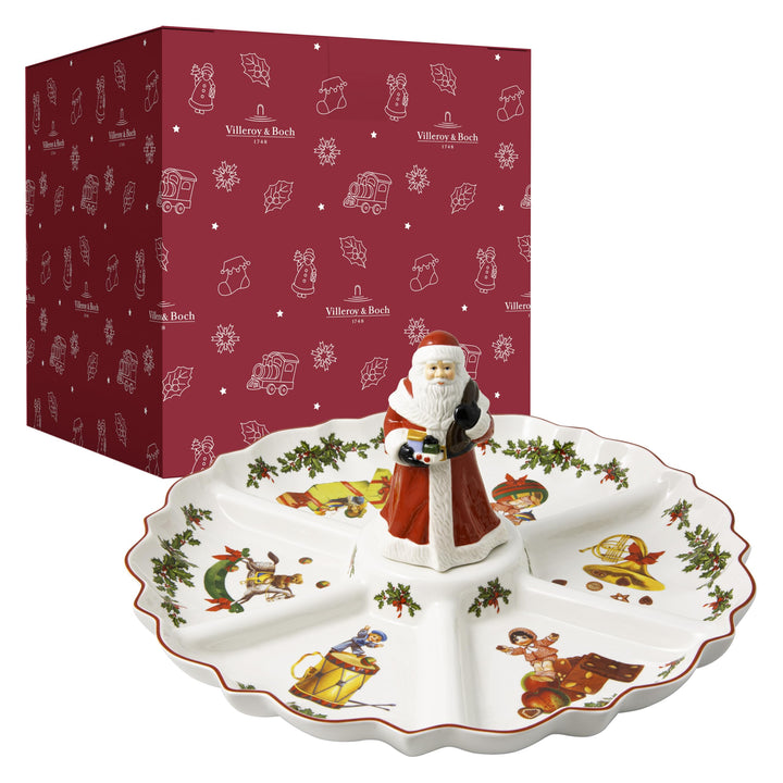 Villeroy und Boch - Toy's Fantasy Kabarett Santa-Figur, Servierteller aus Premium Porzellan, 38 x 38